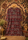 ✨ AVAASA KALAMKARI SIDE CUT KURTI  ( M to XXL )