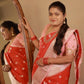WARM SILK SAREES WITH CONTRAST BLOUSE