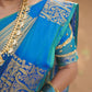 KANCHI SOFT SILK SAREE ( BLUE GREEN) ( 3 WEEKS pre booking)