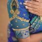 KANCHI SOFT SILK SAREE ( BLUE GREEN) ( 3 WEEKS pre booking)