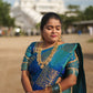 KANCHI SOFT SILK SAREE ( BLUE GREEN) ( 3 WEEKS pre booking)