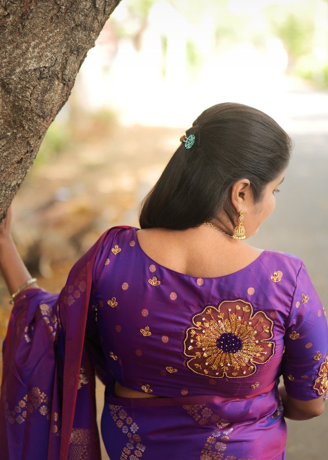 KANCHI SOFT SILK SAREE ( dark ) vo