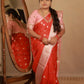 WARM SILK SAREES WITH CONTRAST BLOUSE