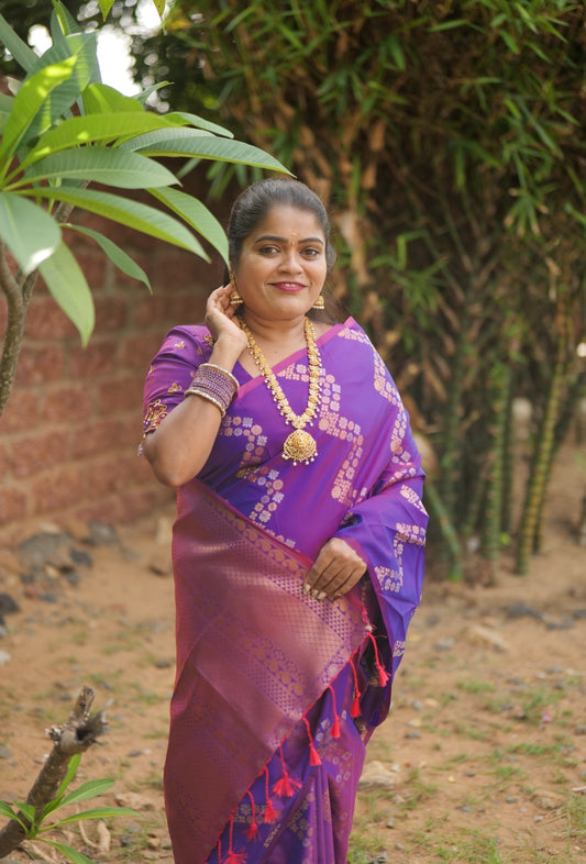 KANCHI SOFT SILK SAREE ( dark ) vo