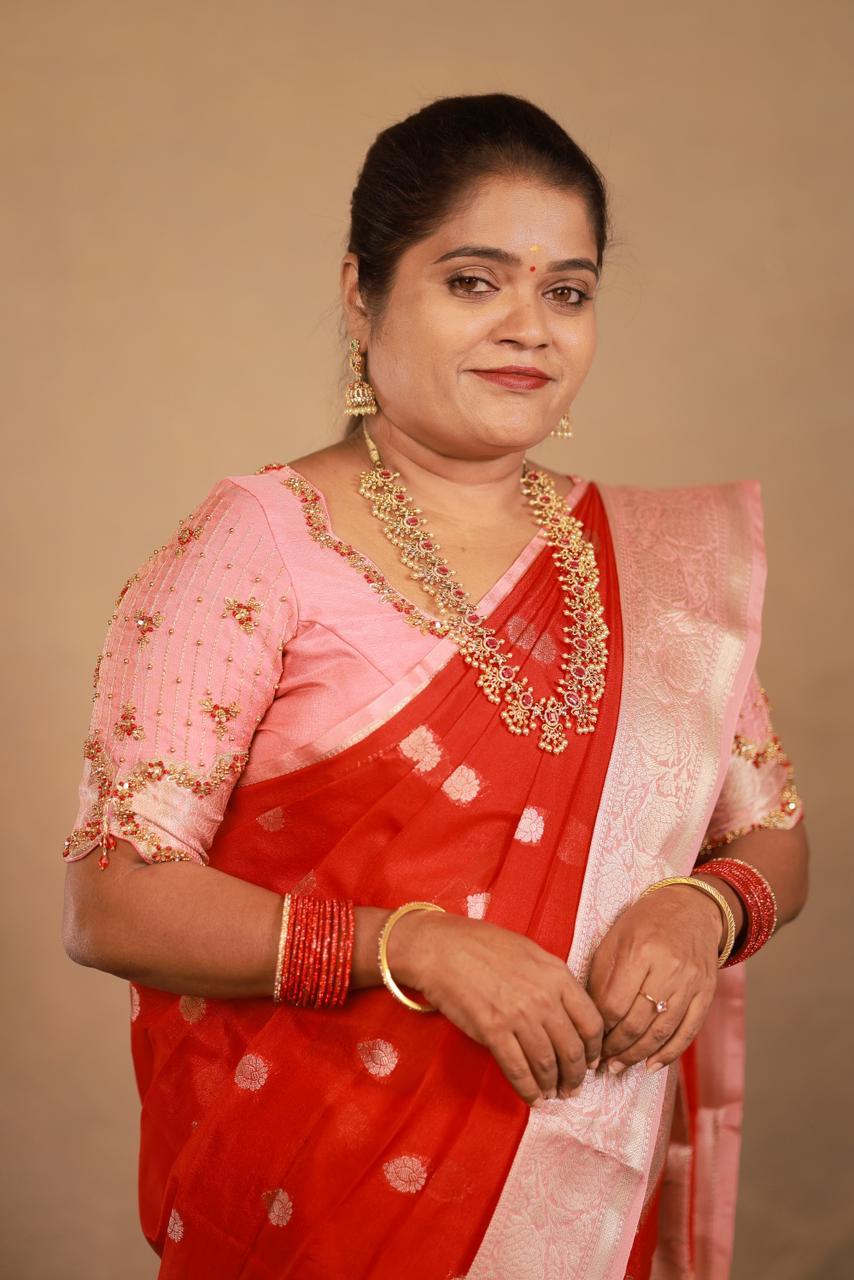 WARM SILK SAREES WITH CONTRAST BLOUSE