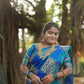 KANCHI SOFT SILK SAREE ( BLUE GREEN) ( 3 WEEKS pre booking)